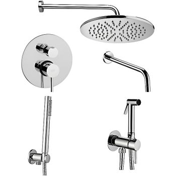 Комплект смесителей Paffoni Light KITZLIG019CR045 Хром — фото 1, Готовые комплекты для ванной комнаты