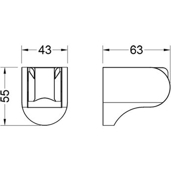 Держатель ручного душа Aquatek AQ2405MB Черный матовый — фото 2, Держатели для душа