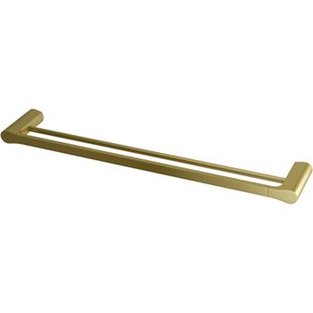 Полотенцедержатель WasserKRAFT Aisch K-5940 двойной Золото матовое — фото 1, Полотенцедержатели