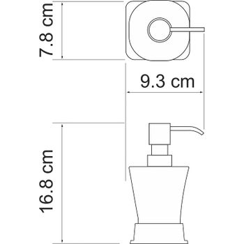 Дозатор для жидкого мыла WasserKRAFT Amper K-5499W Белый — фото 3, Дозаторы