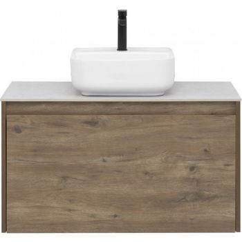 Тумба под раковину Aquanet Nova Lite 90 249517 подвесная Дуб рустикальный — фото 3, Тумбы под раковину