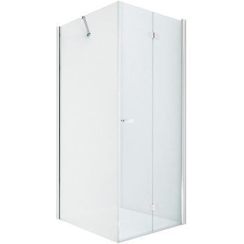 Душевой уголок New Trendy New Soleo Chrome 80х110 R D-0152A/D-0150B профиль Хром стекло прозрачное — фото 1, Прямоугольные душевые уголки