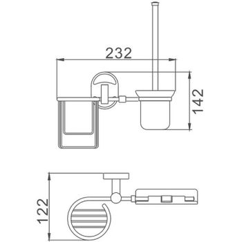 Ершик для унитаза Haiba HB1910-1 Хром — фото 3, Ершики для унитаза