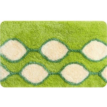 Коврик для ванной комнаты Iddis Curved Lines 50x80 Зеленый — фото 1, Коврики для ванной комнаты