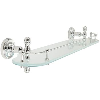 Стеклянная полка Migliore Mirella 17247 Хром — фото 1, Полки для ванной и душа