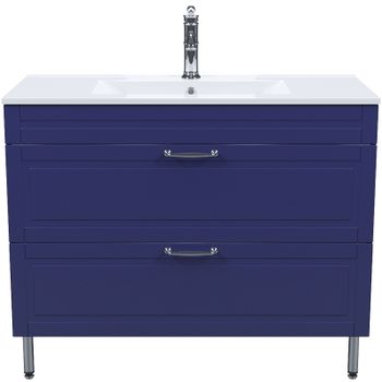 Тумба с раковиной Iddis Oxford 100 OXF10N1i95K Синяя — фото 1, Тумбы с раковиной