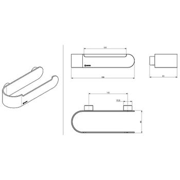 Держатель туалетной бумаги Sonia S5-Pure Chic 176472 Черный матовый — фото 2, Держатели туалетной бумаги