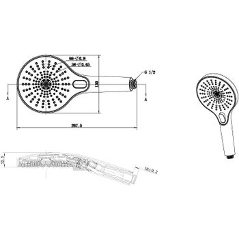 Душевая система Vincea Inspire VSFW-3I21MT5CH с термостатом Хром — фото 9, Встраиваемые душевые комплекты