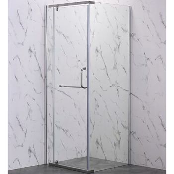 Душевой уголок Veconi Rovigo RV-18 90x90 RV18-90-01-C5 профиль Хром стекло прозрачное — фото 1, Квадратные душевые уголки