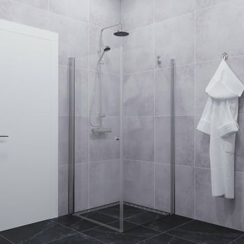 Душевой уголок Triton Форта-Хром 90х90 Щ0000054476 профиль Хром стекло прозрачное — фото 2, Душевые уголки трапеция