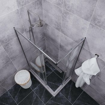 Душевой уголок Triton Вента-Хром 120х80 Щ0000049618 профиль Хром стекло прозрачное — фото 6, Прямоугольные душевые уголки