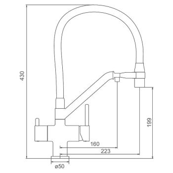 Смеситель для кухни Gappo G4398-89 Оружейная сталь Черный — фото 12, Смесители для кухни