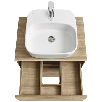 Тумба под раковину Aquaton Либерти 60 1A279401LYC70 подвесная Дуб эльвезия — фото 12, Тумбы под раковину