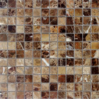 Мозаика Caramelle mosaic Pietrine 7 мм Emperador Dark POL 29,8x29,8 см — фото 1, Мозаика