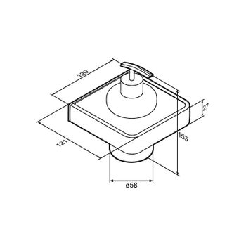 Дозатор для жидкого мыла Damixa Jupiter DA7736900 Черный Хром — фото 3, Дозаторы