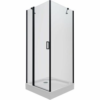 Душевой уголок Triton Йота-Блэк 90х90 Щ0000054037 профиль Черный стекло прозрачное — фото 1, Квадратные душевые уголки