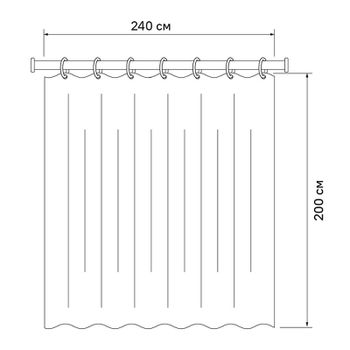 Штора для ванны Iddis Base 240х200 BG02P24i11 Фиолетовая — фото 9, Шторы для ванной