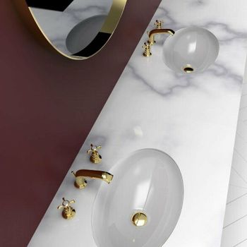 Смеситель для раковины Jacob Delafon Cleo 1889 E24306-BGG Золото — фото 5, Смесители для раковины