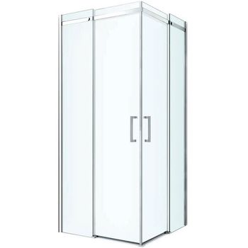 Душевой уголок Berges Melita 100х100 061024 профиль Хром стекло прозрачное — фото 1, Квадратные душевые уголки