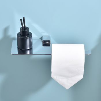 Держатель туалетной бумаги Raglo R301.03 с полкой Хром — фото 7, Держатели туалетной бумаги