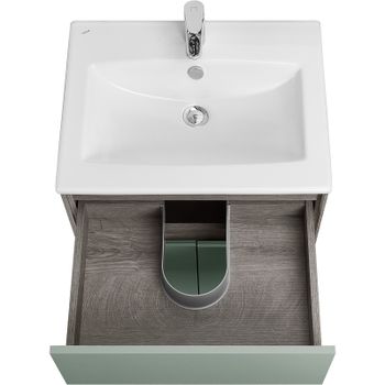 Тумба под раковину Aquaton Форест 60 1A278201FR9C0 Дуб рошелье Сумеречный голубой — фото 3, Тумбы под раковину