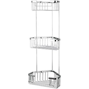 Полка корзина Frap F351-2 угловая Хром — фото 1, Полки для ванной и душа