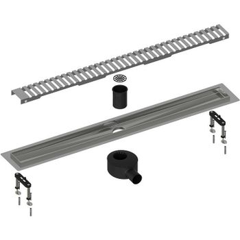 Душевой лоток Timo Drain System 60 DS230106/01 с решеткой Сатин — фото 1, Душевые лотки