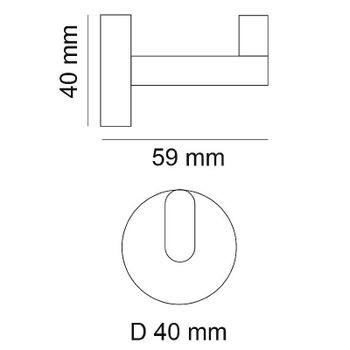 Крючок Webert Rimini RI500401010 Золото — фото 2, Крючки для полотенец