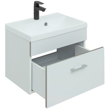 Тумба под раковину Aquanet Верона 50 272425 подвесная Белая матовая — фото 1, Тумбы под раковину