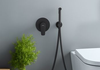 Гигиенический душ со смесителем Aquatek Бетта AQ1119MB Черный матовый — фото 7, Гигиенические души