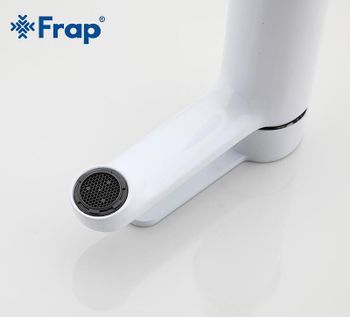 Смеситель для раковины Frap H41 F1041 Белый Хром — фото 4, Смесители для раковины