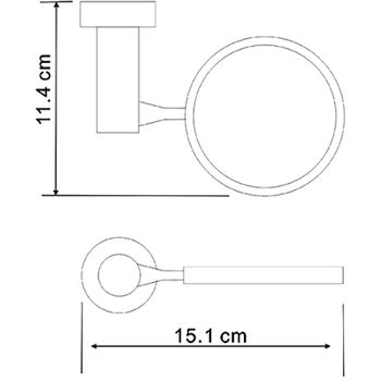 Держатель для ершика унитаза WasserKRAFT Donau K-C176 Хром — фото 2, Ершики для унитаза