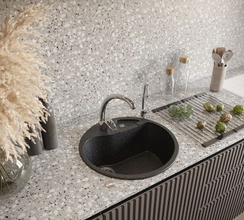 Кухонная мойка Domaci Бьелла DMC-08K GWS-08K-308 Черная — фото 5, Кухонные мойки