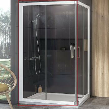 Душевая дверь Ravak 10° 10RV2K-120 1ZJG0100Z1 профиль Белый стекло Transparent — фото 1, Раздвижные душевые двери