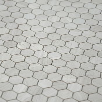 Мозаика Caramelle mosaic Pietrine Hexagonal Travertino silver MAT hex 28,5x30,5 см — фото 2, Мозаика