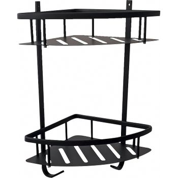 Полка корзина Rav Slezak Yukon YUA0800CMAT угловая Черная матовая — фото 1, Полки для ванной и душа