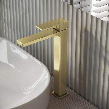 Смеситель для раковины Grossman Style 520.K35.05.320 Золото брашированное — фото 4, Смесители для раковины