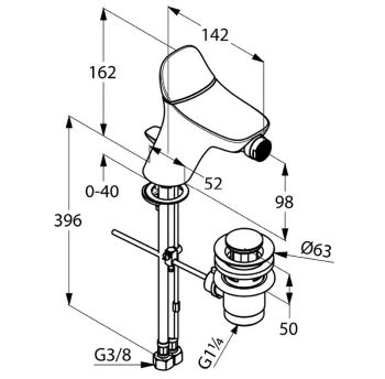 Смеситель для биде Kludi Ambienta 532160575 Хром — фото 12, Смесители для биде