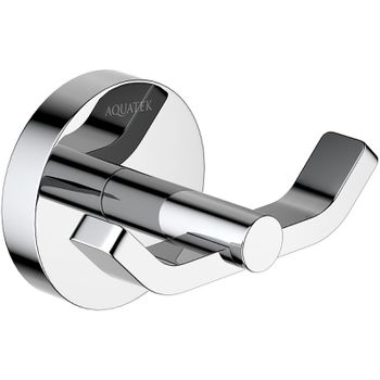 Двойной крючок Aquatek Бетта AQ4602CR Хром — фото 1, Крючки для полотенец