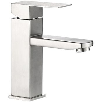 Смеситель для раковины WesnaArt Kubus KUB13-210 Сатин — фото 1, Смесители для раковины