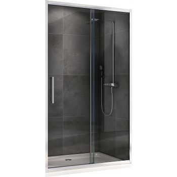 Душевая дверь Abber Schwarzer Diamant 120 AG30120H профиль Хром стекло прозрачное — фото 1, Раздвижные душевые двери