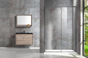 Душевая дверь Vincea Lugano 130 VDS-1L130CLGM-1 профиль Вороненая сталь стекло прозрачное — фото 3, Раздвижные душевые двери