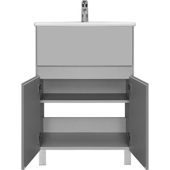 Тумба под раковину Aquaton Форест 60 1A278201FR4D0 Туманный серый — фото 3, Тумбы под раковину