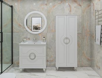 Тумба под раковину Caprigo Valletta 80 35317-SF027 Белая матовая — фото 4, Тумбы под раковину