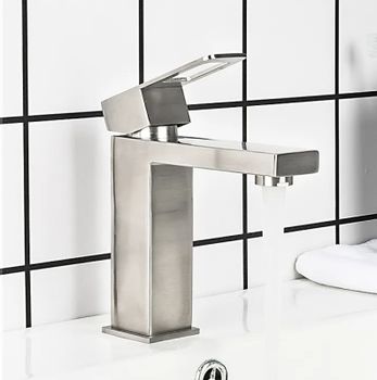 Смеситель для раковины Frap H804 F10804 Нержавеющая сталь — фото 2, Смесители для раковины