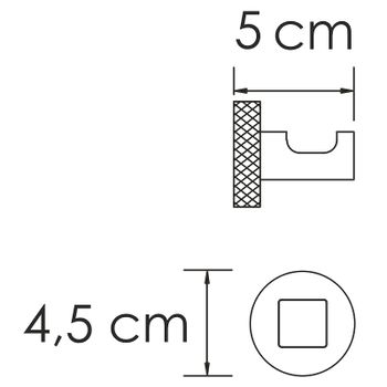 Крючок WasserKRAFT Tauber K-64423 Никель — фото 4, Крючки для полотенец