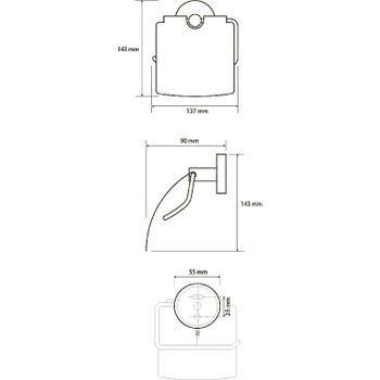 Держатель туалетной бумаги Bemeta Neo 104112015 с крышкой Нержавеющая сталь — фото 2, Держатели туалетной бумаги