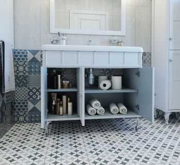 Тумба под раковину Caprigo Borgo 100 33414-B231 Белая матовая — фото 3, Тумбы под раковину