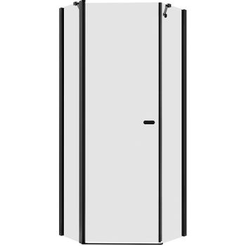 Душевой уголок New Trendy New Soleo Black 90х90 K-0613 профиль Черный стекло прозрачное — фото 1, Душевые уголки трапеция