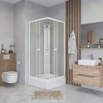 Душевая кабина Niagara Promo 80x80 P80/26Q/MT/BK без гидромассажа — фото 1, Душевые кабины